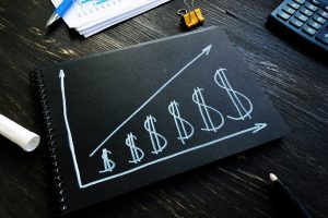 Dollar Signs and Growing Arrow