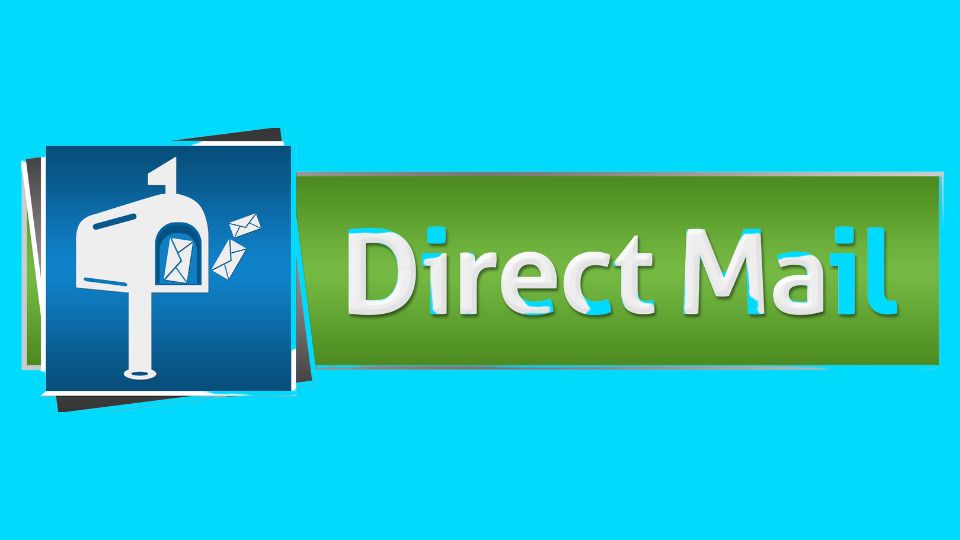 Open Mailbox Icon With The Text 'Direct Mail Written