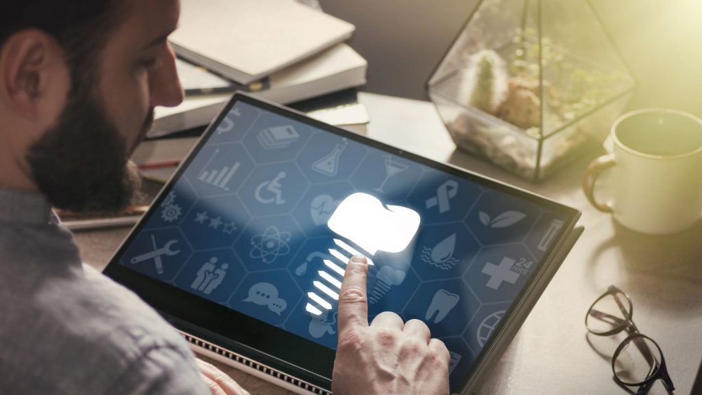 A Person Using a Tablet